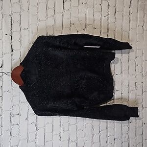 Wild fable black tinsel sweater